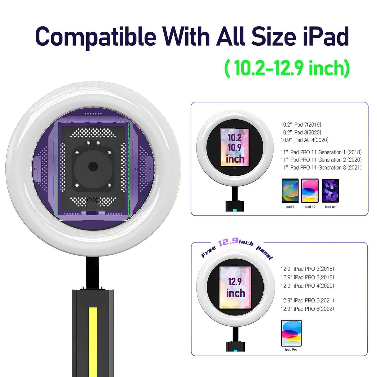 MWE iPad photo booth panel (10.2-12.9 inch)
