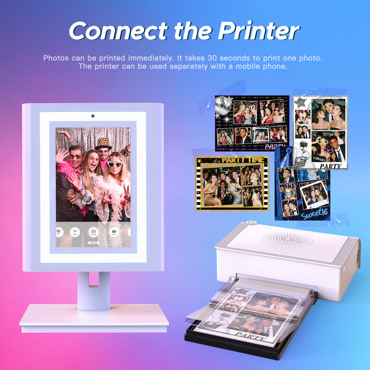MWE Tabletop Photo Booth With Printer