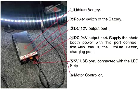 MWE 360 photo booth Lithium battery pack